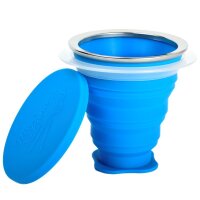 faltbarer Silikonbecher mit Becherhalter
