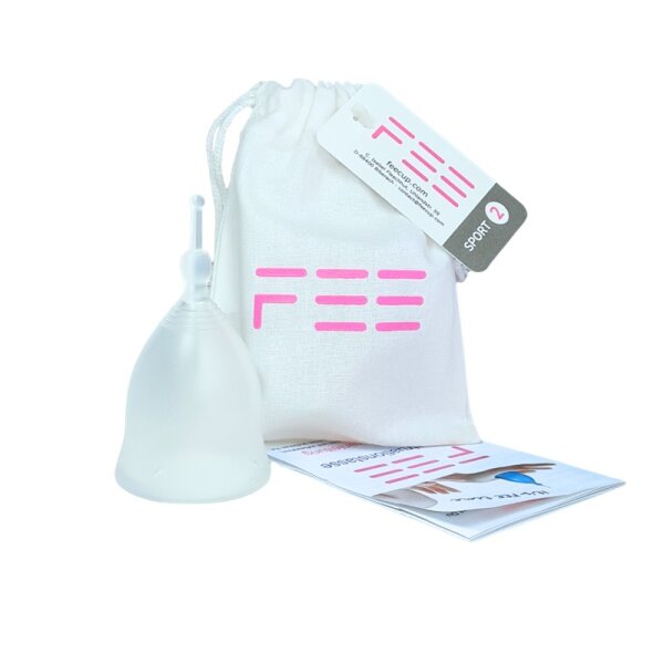 Menstruationstasse FEE SPORT Gr.2 transparent