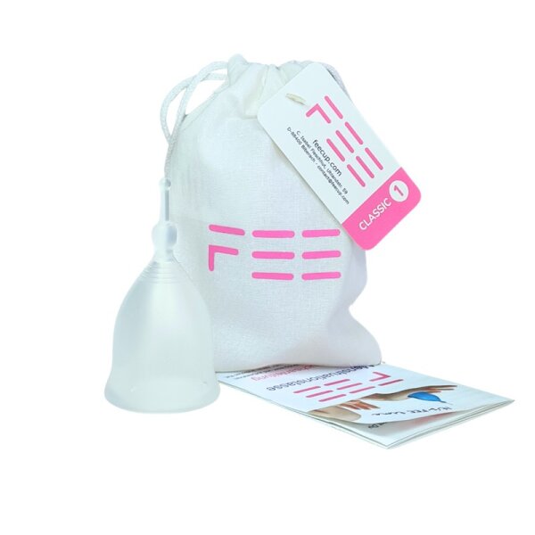 Menstruationstasse FEE CLASSIC Gr.1 transparent