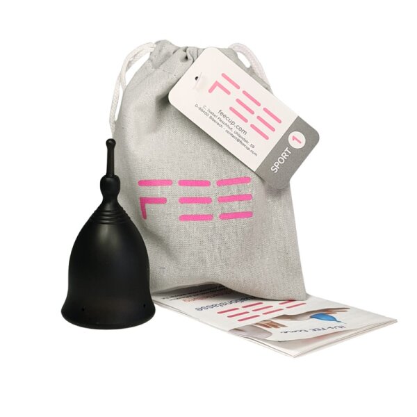 Menstruationstasse FEE SPORT Gr.1 schwarz