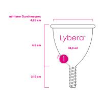 Menstruationstasse Lybera Gr.1 blau